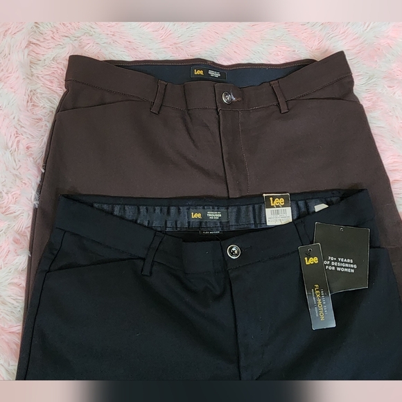 LEE PANTS FLEX MOTION REGULAR FIT  SIZE 14 bundle of 2 free shipping - Picture 6 of 11